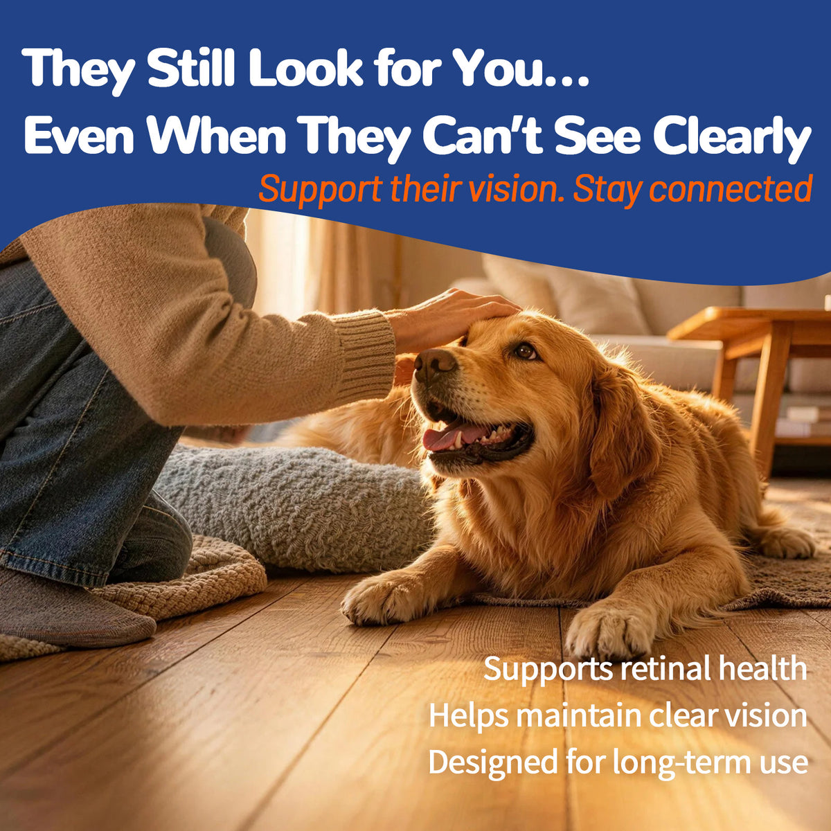 VUN Dog Eye Supplements-Dog Vision Supplement Soft Chew for Cloudy Eyes
