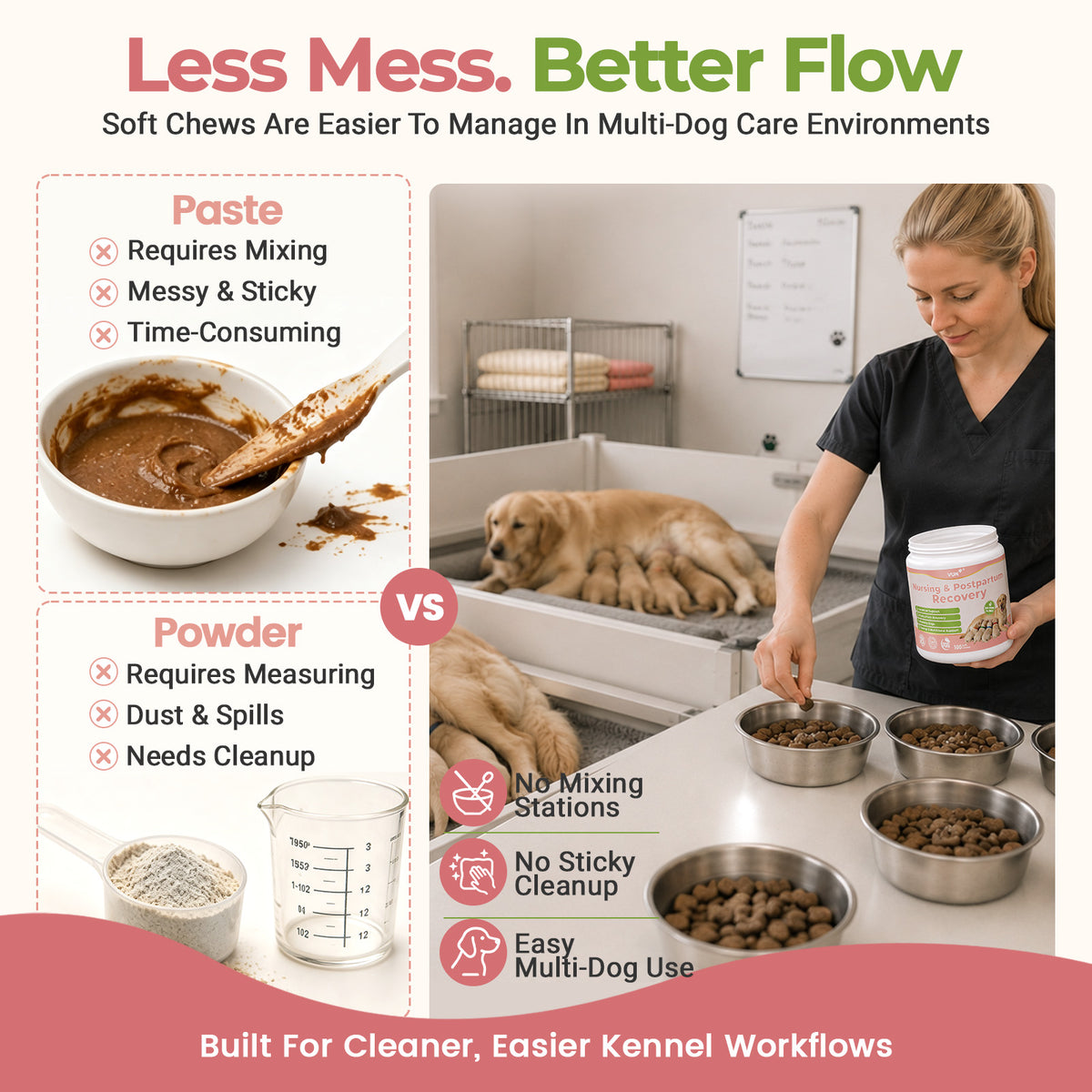 VUN Lactation Support for Dogs,Dog Nursing Postpartum Chews