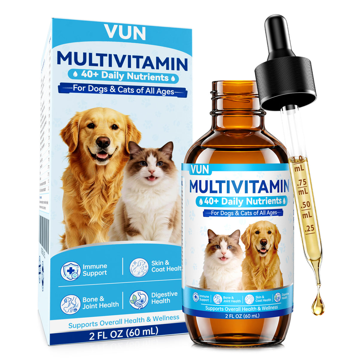 Cat & Dog Multivitamin Liquid Cranberry pet Vitamins and Supplements