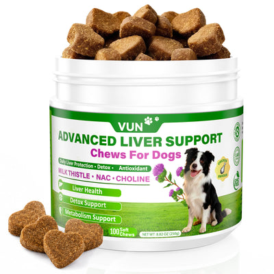 VUN Milk Thistle Supplement for Dogs,Dog Liver Support Soft Chew