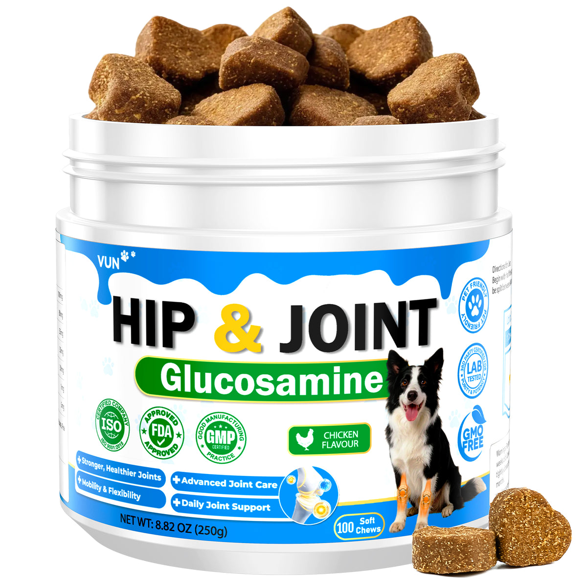 Hip and Joint Supplement for Dogs, Glucosamine Support for Dogs Joints Care