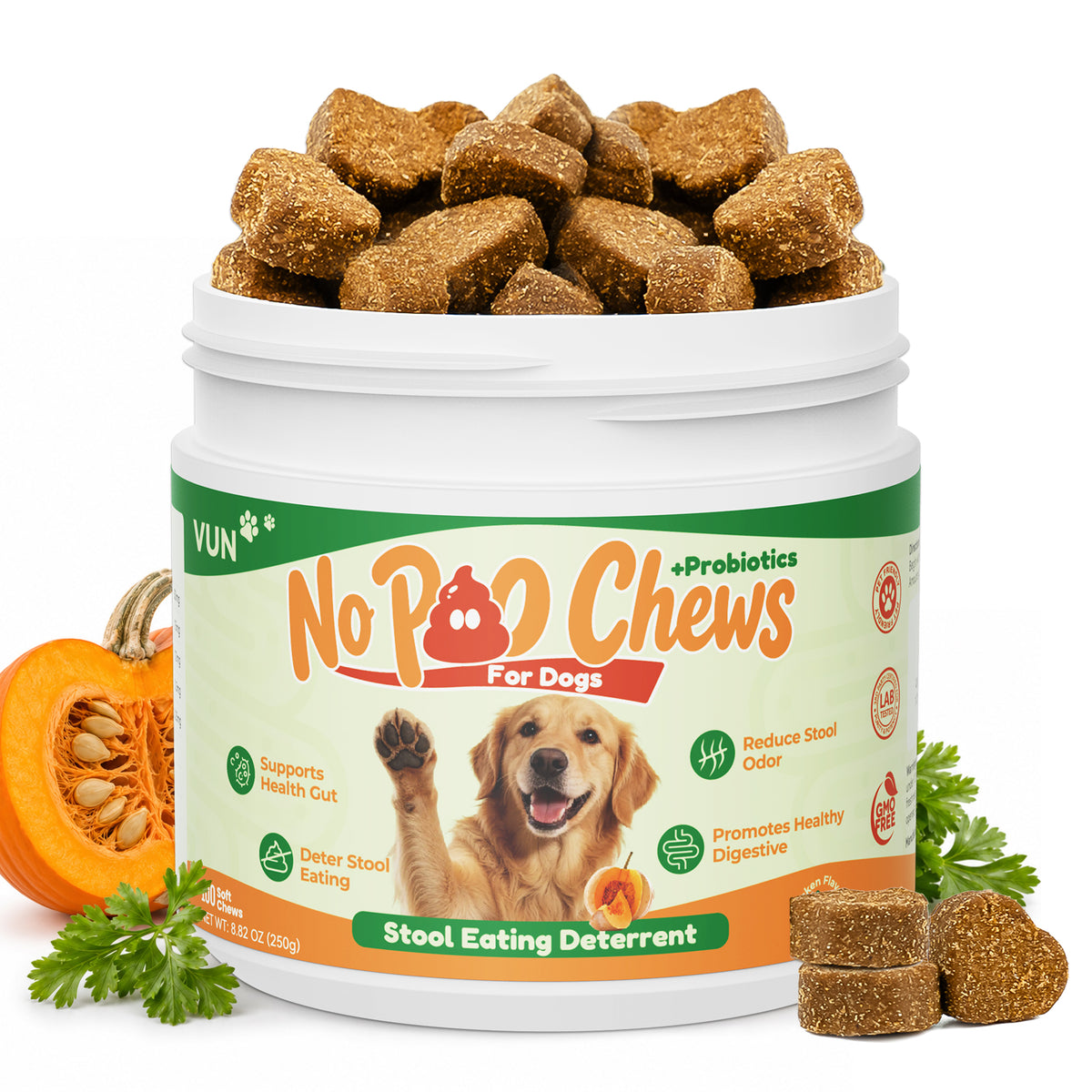 VUN No Poo Chews for Dogs – Coprophagia Stool Eating Deterrent for Dogs