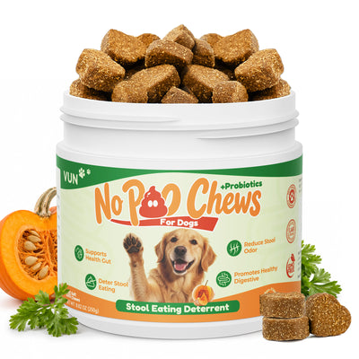VUN No Poo Chews for Dogs – Coprophagia Stool Eating Deterrent for Dogs