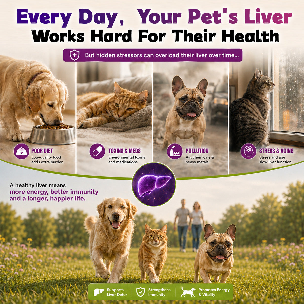 VUN Milk Thistle for Dogs & Cats,Dog Liquid Liver Supplement