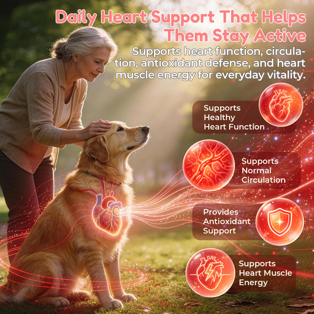 VUN Dog Heart Supplements–Senior Dogs Cardio Support Soft Chews