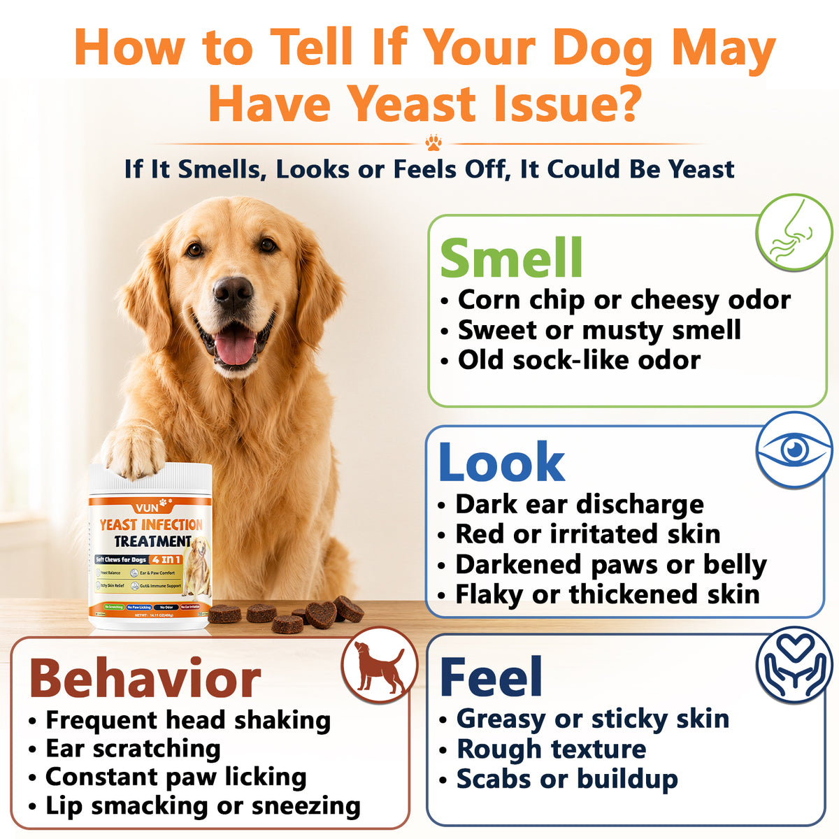 Yeast Infection Treatment for Dogs-Yeast for Dog Ear & Paw Redness