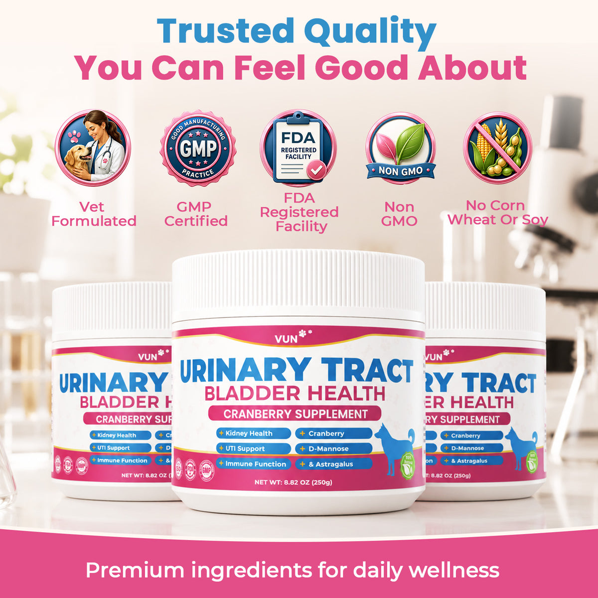 VUN Urinary Support Chews for Dogs & Cats – Cranberry & D-Mannose Formula
