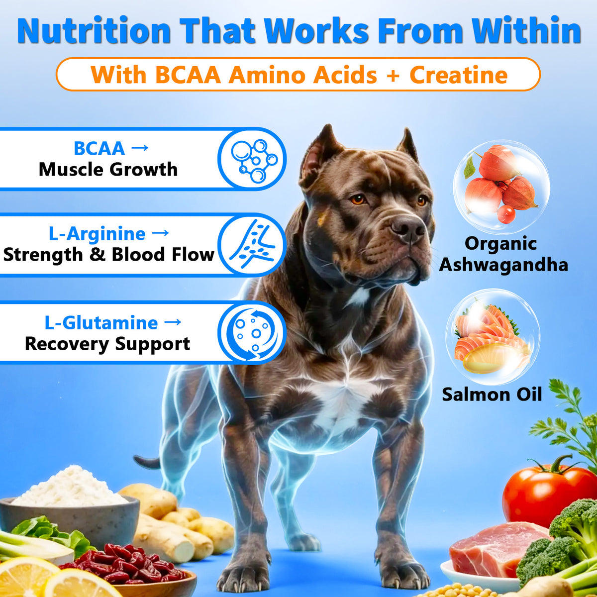VUN Muscle Gain Power Soft Chews for Dogs– Dog Weight Gainer Treats