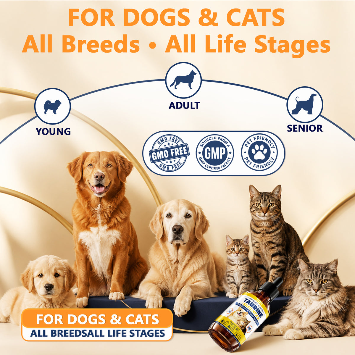 Taurine for Dogs - Taurine Liquid Supplement for Cats Healthy Vision, Heart