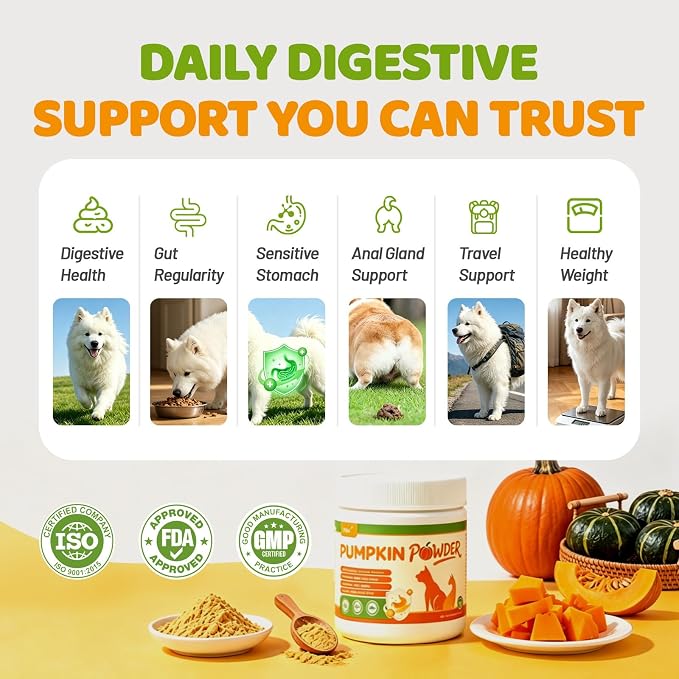 VUN Pet Pumpkin Powder for Dogs & Cats – Digestive & Gut Health Support