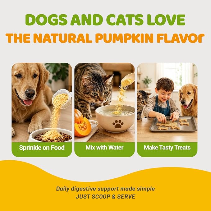 VUN Pet Pumpkin Powder for Dogs & Cats – Digestive & Gut Health Support