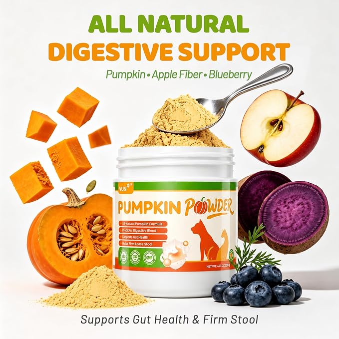 VUN Pet Pumpkin Powder for Dogs & Cats – Digestive & Gut Health Support