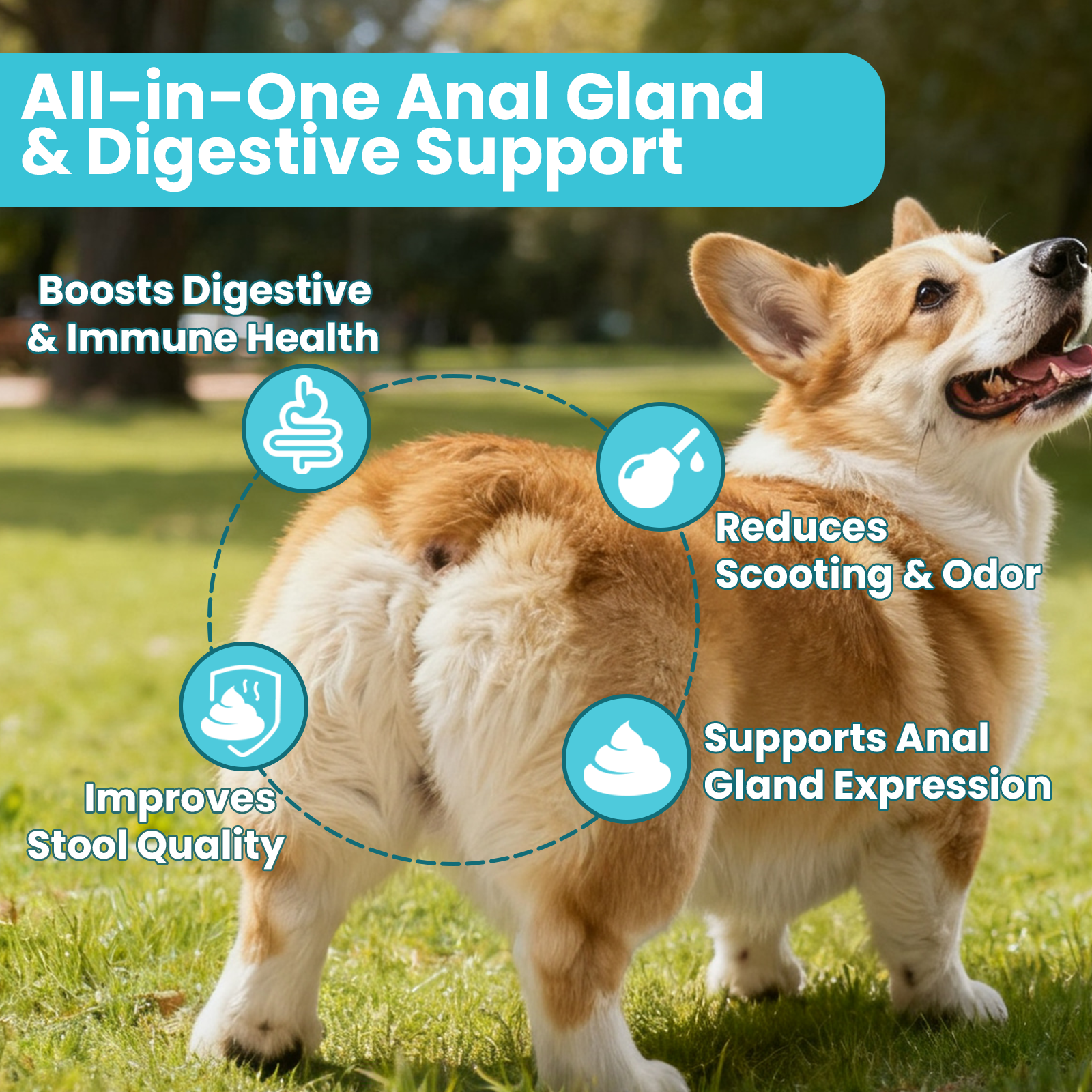 VUN Dog Anal Gland Support Soft Chews | Digestive & Gland Health Formula