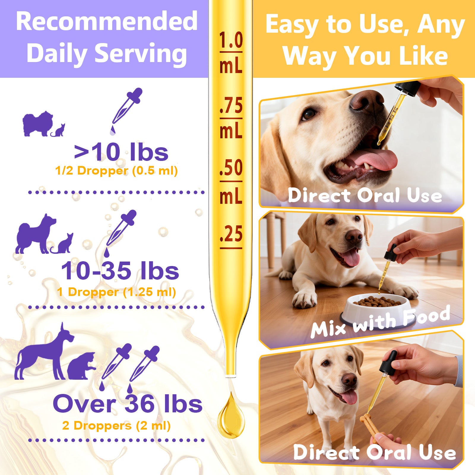 VUN Hemp Oil for Dogs & Cats | Calming, Mobility & Omega 3-6-9 Support