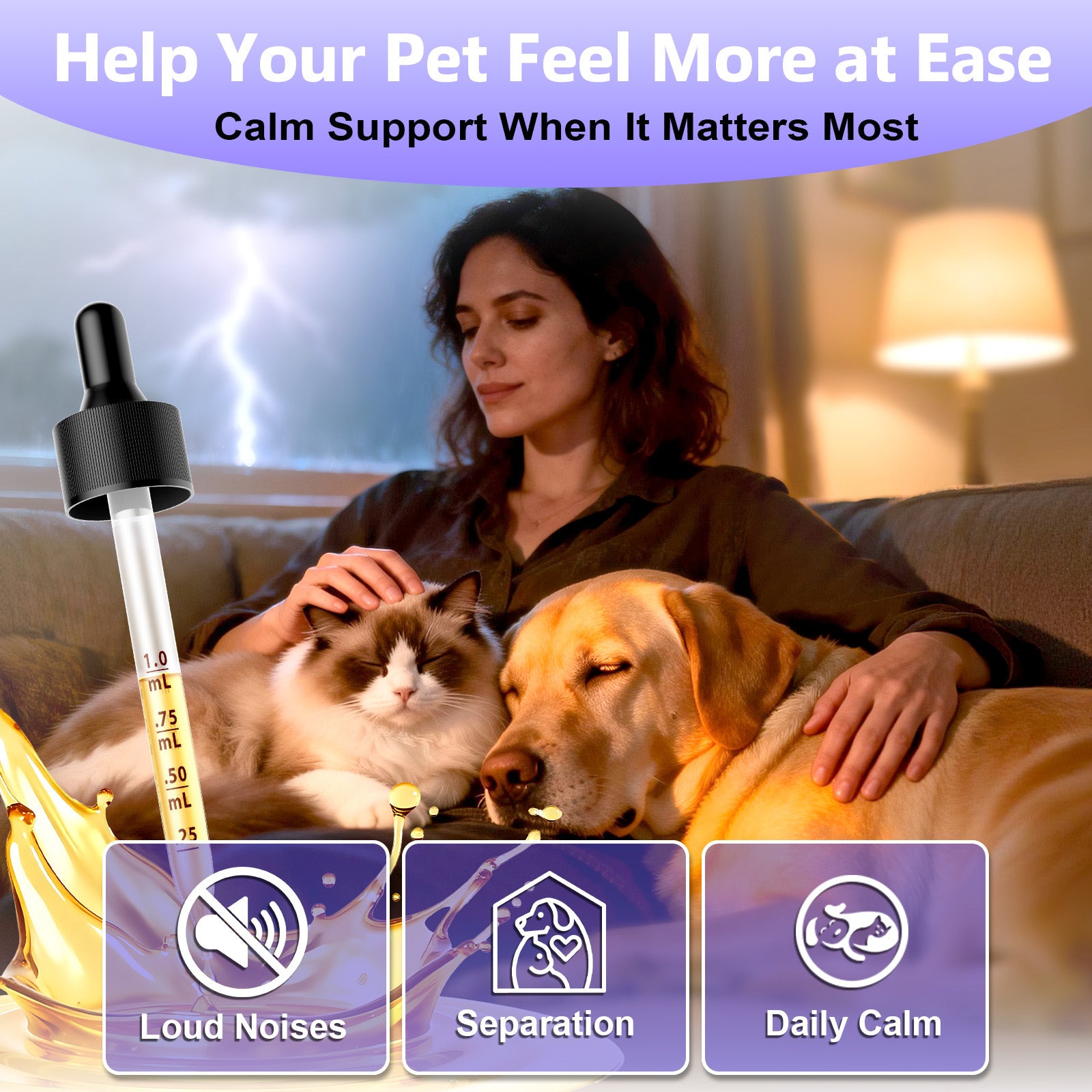 VUN Hemp Oil for Dogs & Cats | Calming, Mobility & Omega 3-6-9 Support