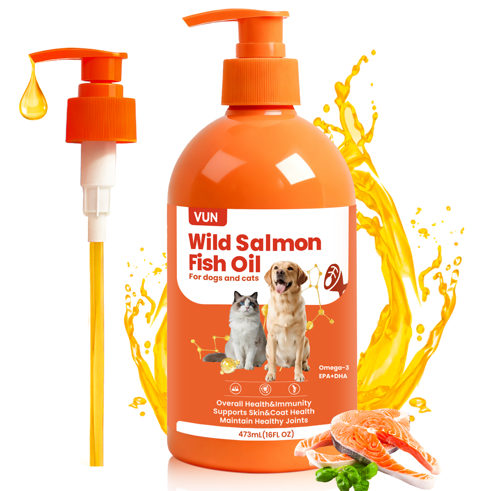 VUN Omega 3 Fish Oil for Dogs | Skin, Coat & Joint Support Formula