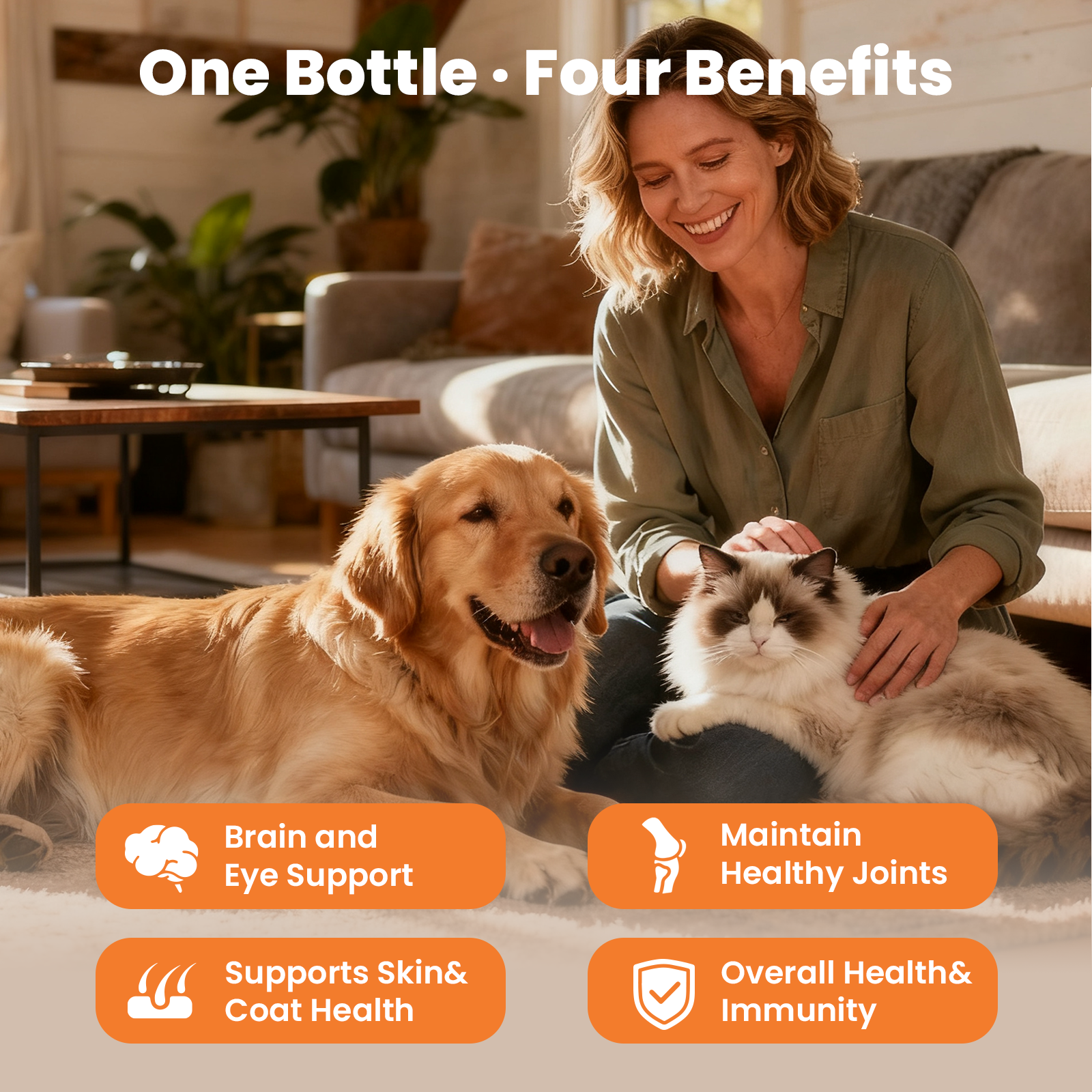 VUN Omega 3 Fish Oil for Dogs | Skin, Coat & Joint Support Formula