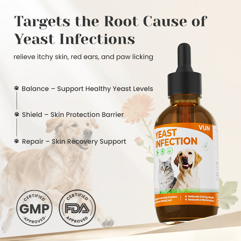 VUN yeast relief drops for itchy skin and ear support