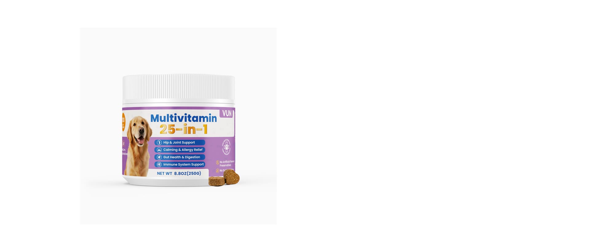 VUN 25-in-1 Dog Multivitamin Soft Chews | Complete Daily Wellness Formula